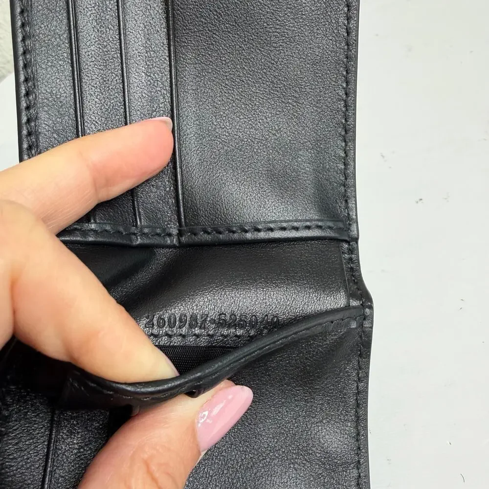 Gucci Microguccissima Black Bifold Wallet